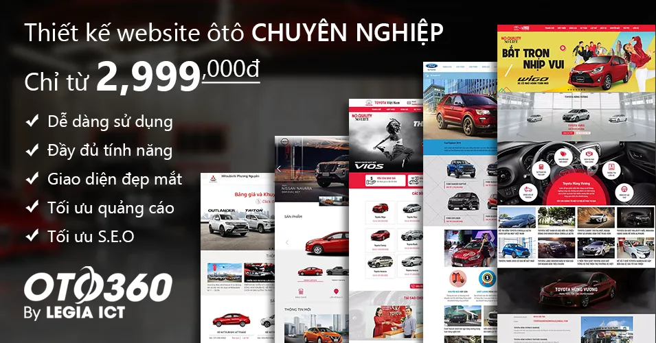 thiết kế website ô tô chuyên nghiệp