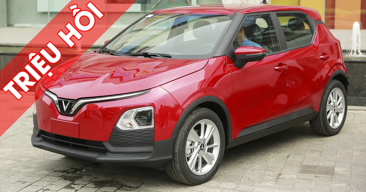 Triệu hồi xe VinFast VF e34 và VF 5 PLUS sản xuất từ 09/09/2023 đến 11/04/2024