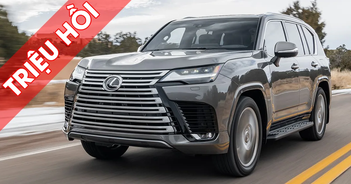 Triệu hồi xe Lexus sản xuất trong giai đoạn 18/11/2022 đến 28/08/2023