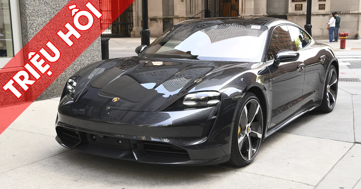 Triệu hồi xe Porsche Taycan sản xuất từ 19/03/2020 đến 25/09/2023