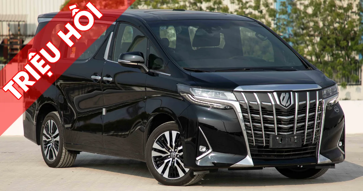 Triệu hồi xe Toyota Alphard sản xuất từ 02/11/2020 đến 21/11/2020