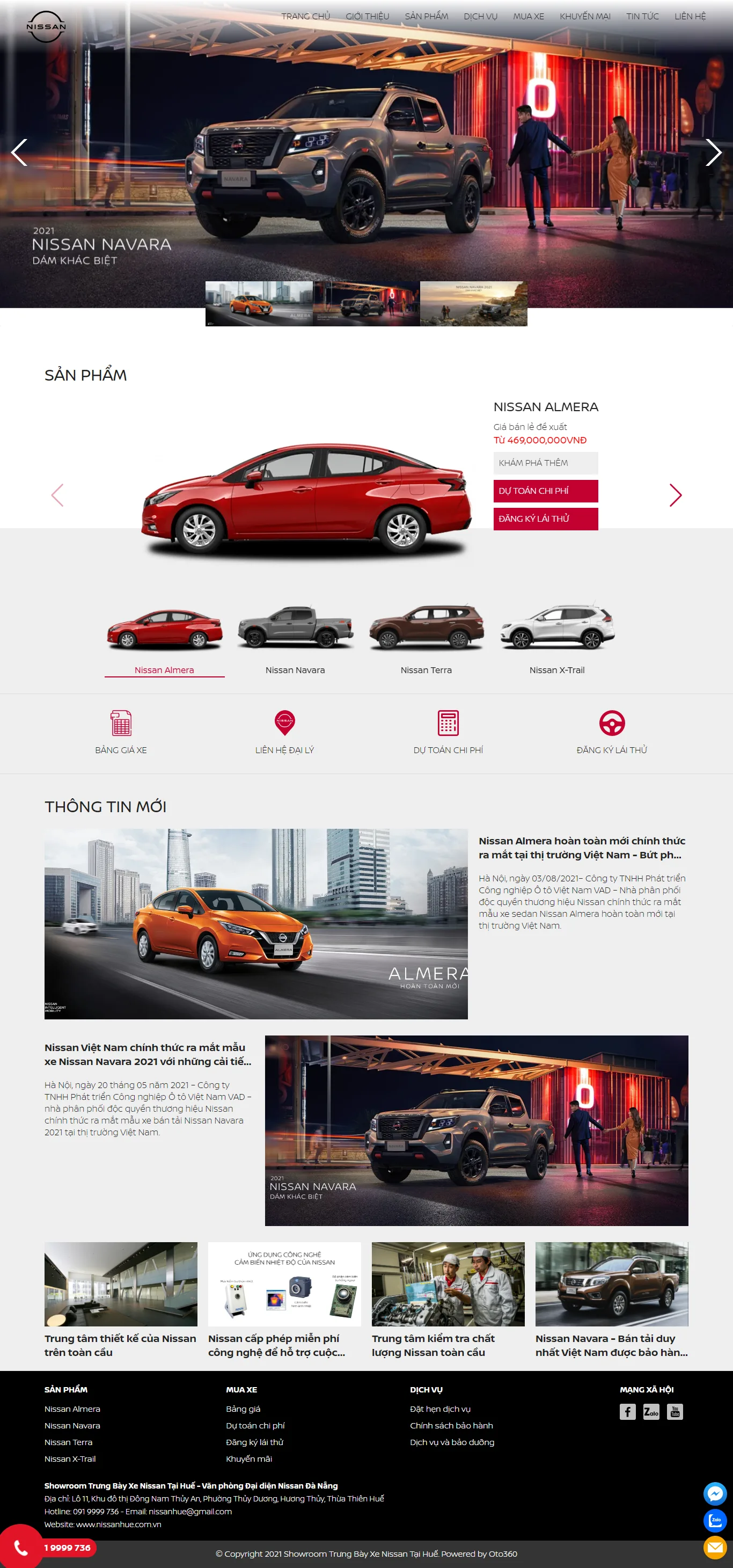 Mẫu website ô tô LeNS01